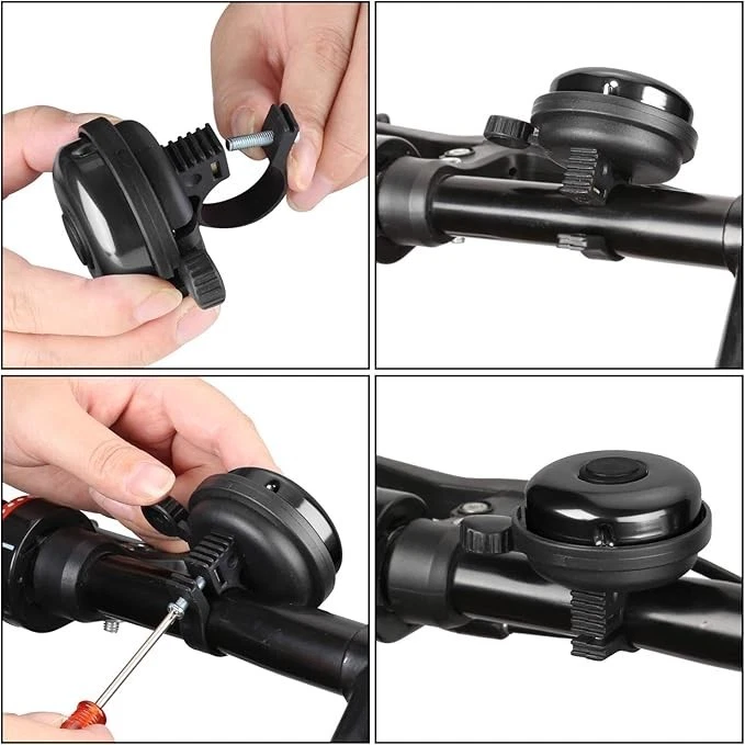 Campana de bicicleta clásica Accmor, campana de bicicleta de aluminio, sonido fuerte y nítido y claro bicicleta Foto 2 de 4