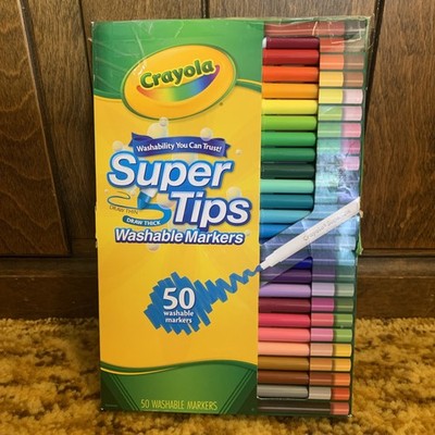 Crayola Super Tips Washable Markers, Assorted, 50 Colors Markers Art Craft