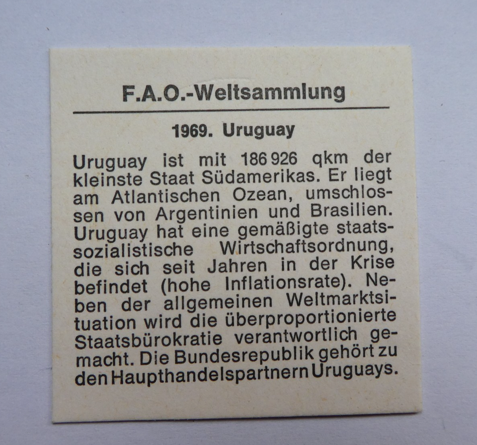 Panis 1000 Pesos Uruguay, 1969, FAO Gedenkausgabe - Fiat Panis, Stgl | eBay.de
