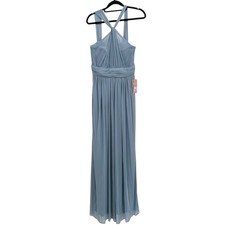 Birdy Grey Kiko Bridesmaid Dress Dusty Blue Size M NWT Formal Gown
