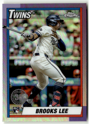 2025 Topps Chrome MLB No. 90CB-20 Brooks Lee Rookie Refractor
