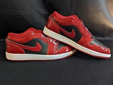 NEW DS Jordan 1 Low SE Patent "Varsity Red Black" Size 9.5 NIB HV4089-006 Bred