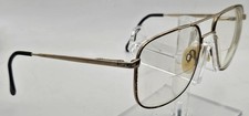 Vintage Partner Gold Tone Metal Eyeglasses Frame Tortoise Italy 56-17-140 E1