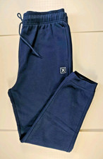 HURLEY-NWT-Men  s Obsidian Blue Icon Boxed Fleece Drawstring Joggers-Size L
