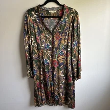 NWOT Odd Molly Midi Multicolor Long Sleeve Viscose Dress Tunic Sz 2 US M