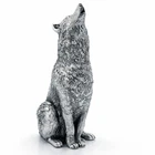 Howling Wolf 1 oz Gold Spartan 999+ Pure Silver Statue – Luxury Collectible Gift