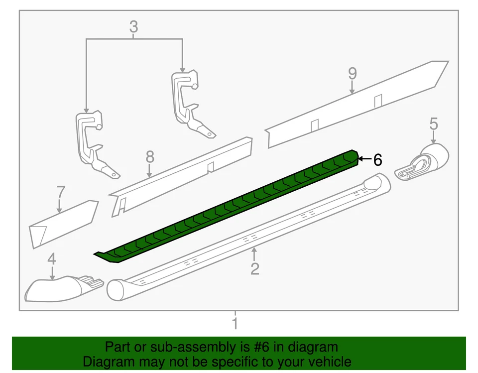Original GM Pad-Asst Step 25804638 Foto 2 de 2