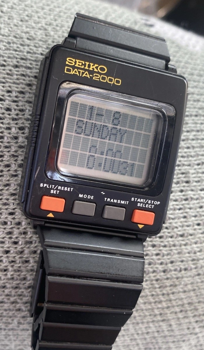 Orginal Vintage SEIKO DATA-2000 1980's Computer Men's Watch
