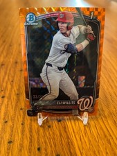 ELI WILLITS- 2025 BOWMAN DRAFT-  1ST ORANGE GEOMETRIC 23/25 #BDC-1