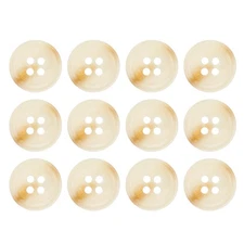 12pcs Resin Sewing Button, 15mm 5/8" 4 Holes Round Coat Buttons, Khaki