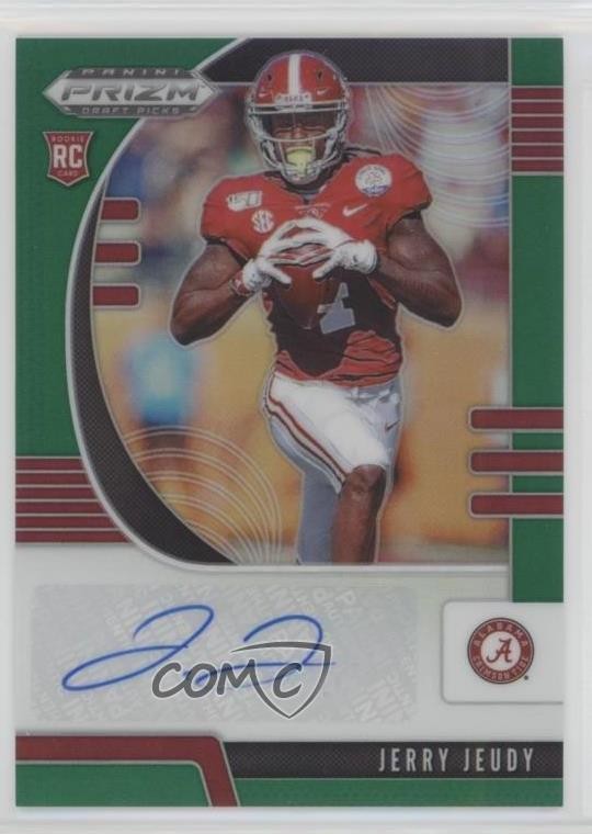 2020 Panini Prizm Draft Picks Rookies Green Jerry Jeudy #103 Rookie Auto RC h3a