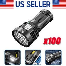 Super Bright 12000000LM Torch 8 LED Flashlight USB Rechargeable Tactical lights