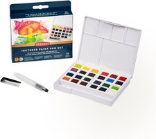 Derwent INKTENSE Paint Pan Set, Assorted Colors, 24 Count 2306318 NEW 