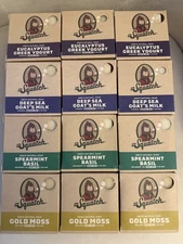 12 Pack Dr. Squatch Natural Soap Gold Moss Goats Milk GrYogurt Spearmint Basil