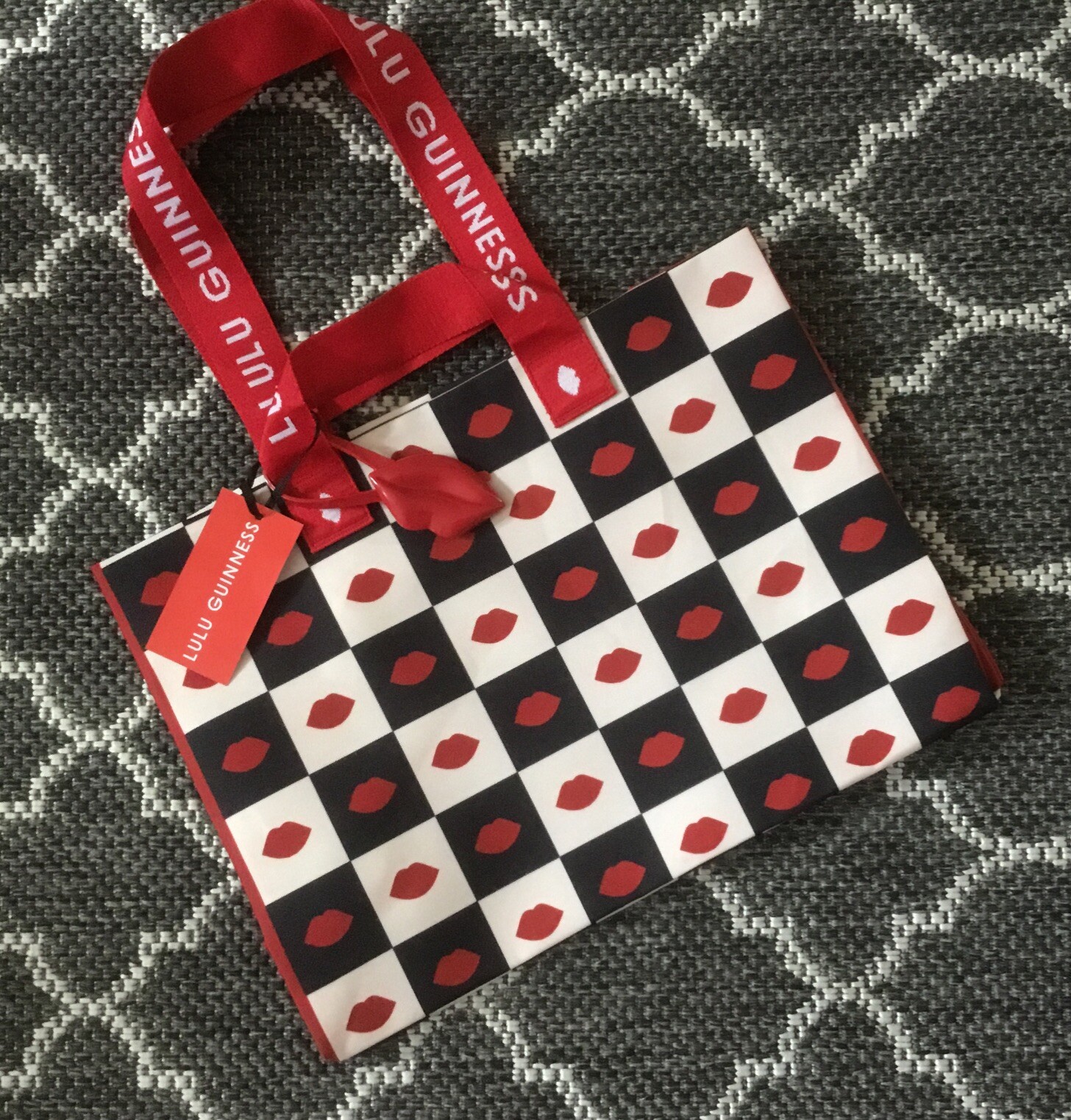 Lulu Guinness Waitrose Chess Shopping Tote Bag BNWT 2024 SOLD OUT IN SHOPS