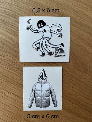 Vintage 2 VOLCOM Stone transparente Sticker * Skateboard Streetwear adesivo