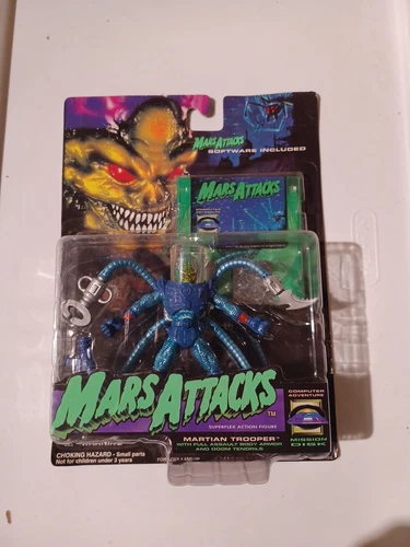VINTAGE 1996 Trendmasters Mars Attacks Figure Martian Trooper With software NEW
