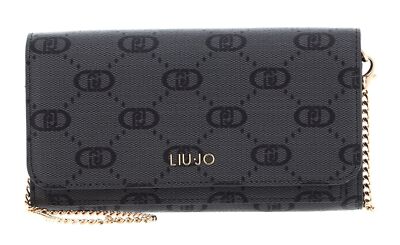 LIU JO Caliwen Bifold Wallet XL Geldbörse Nero grau dunkelgrau Neu