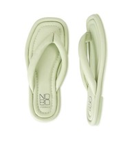 No Boundaries Women  s Puffy Flip Flops Memory Foam Padded Sandal Green Size 8