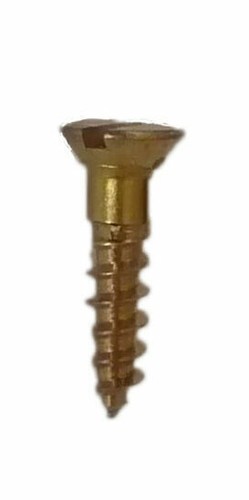 Swordfish 500pc Brass Plated Wood Screw Assortment - 10 Sizes, Phillips Flat Head