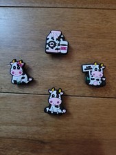 Lot of 4 Croc Charms Cows and Milk
