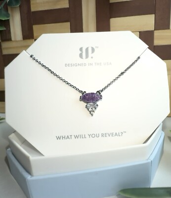 Bomb Party Necklace RBP5931 A Perfect Match Amethyst Ice Crystal