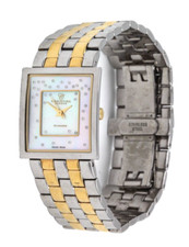 Christina London Damenuhr Swiss Made 40 Diamanten Perlmut-Zifferblatt Quarzuhr