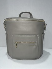Fawn Design The Original Diaper Bag/Purse Backpack Mini In Stylish Gray