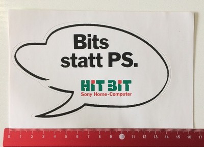 Aufkleber/Sticker: Hit Bit Sony Home-Computer - Bits Statt PS (260416159)
