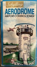 VINTAGE SCHYLLING TIN LITHOGRAPH AERODROME Airport Control Tower/collector Serie