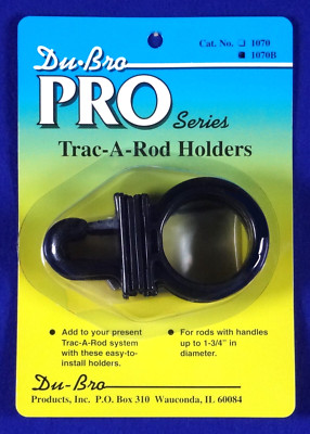 DU-BRO FISHING BLACK TRAC-A-ROD HOLDERS ( PACKAGE OF 3 SETS )( CAT. # 1070B )