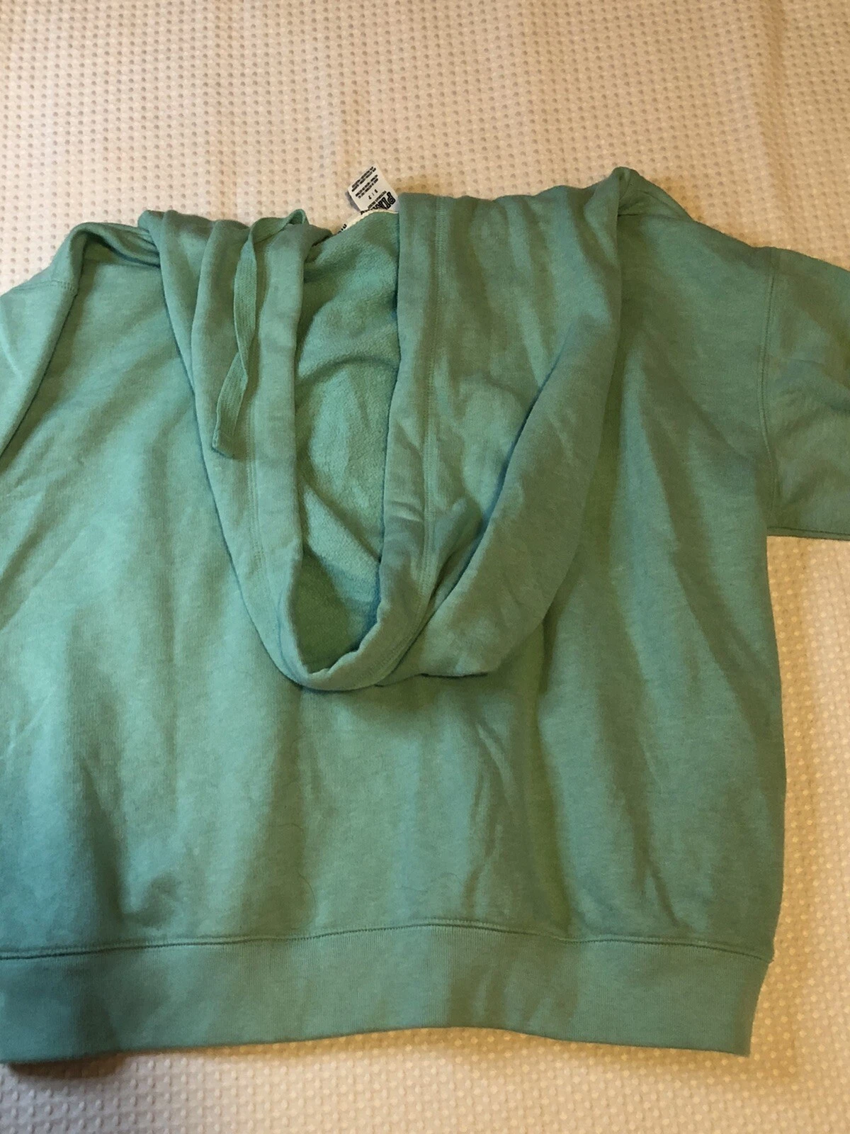 UNDERCOVER Victoria's Secret donna taglia SMALL felpa con cerniera felpa con cappuccio verde acqua