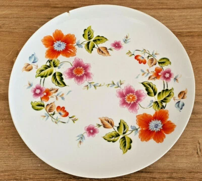 Alte Deko-Teller Aus Porzellan Limoges Frankreich Blumen Dekor Bunt - Bild 1 von 4