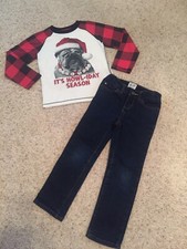 Boys Size 5 Jeans/ Christmas Shirt