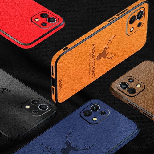 For iPhone 16 15 14 Pro Max 12 11 13 X Elk Deer Leather Silicone Soft Case Cover - Picture 4 of 18