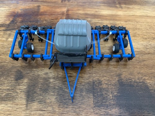 1/64 Custom Blue 13 Shank Anhydrous Applicator W/ Lines W/ Montag Tank Farm Toy