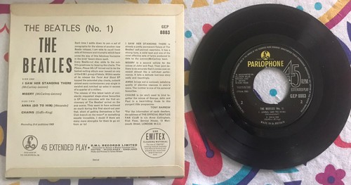 Beatles No. 1 rare Yellow Parlophone mono ep GEP 8883 ex/ nm - Foto 2 di 2