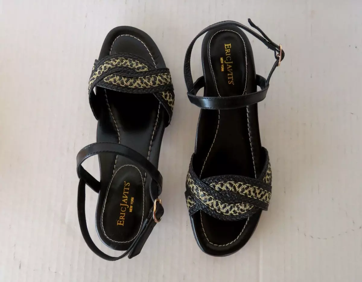 Eric Javits Women s Sandals Size 9.5M Heels Mules Shoes Slide
