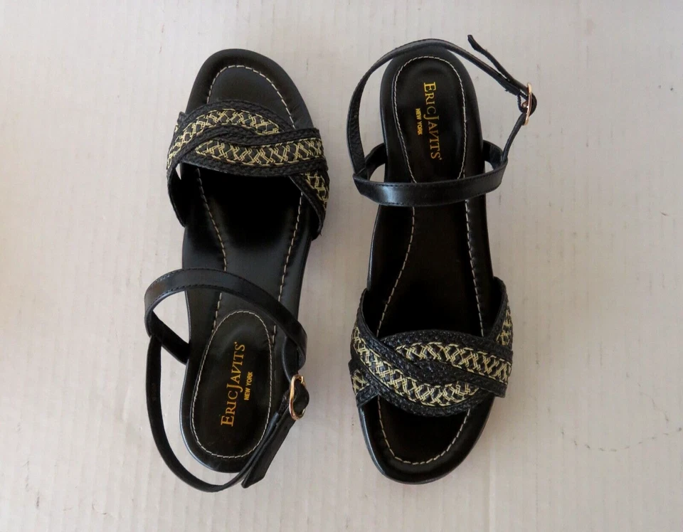 Eric Javits Women's Sandals Size 9.5M Heels Mules Shoes Slide Pumps Leather New - Image 2 of 4