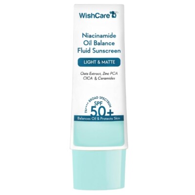 WishCare 5% Niacinamide Oil Balance Fluid Sunscreen SPF 50 PA++++ - Light & Matt