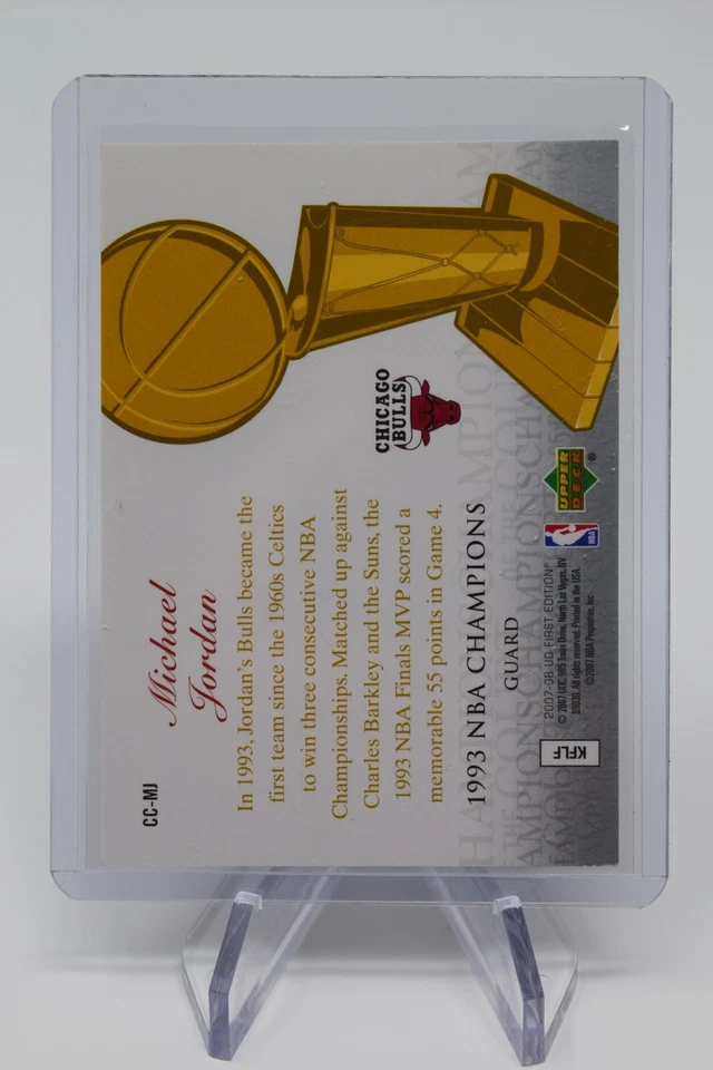 2007-08 MICHAEL JORDAN Upper Deck Card #CC-MJ 1st Edition Champions Of The Court - Image 2 of 2