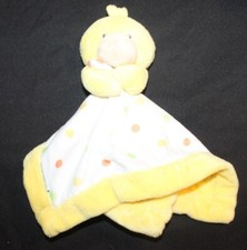 CARTERS yellow duckie baby security blanket lovey plush