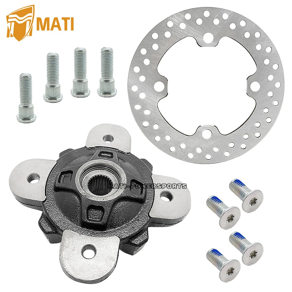 Rotor de freno de cubo de rueda delantera con barras para Polaris Ranger 900 XP 2013-2019/Crew XP Foto 3 de 4