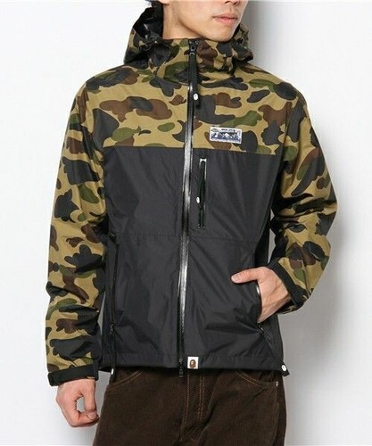 A Bathing Ape Bape Camo Nylon Windbreaker PertexShield Rain Jacket Made in Japan - Picture 5 of 23
