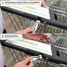 6 Edelstahl-Einkaufswagen-Chips – Mit Flaschenöffner, Schlüsselanhänger