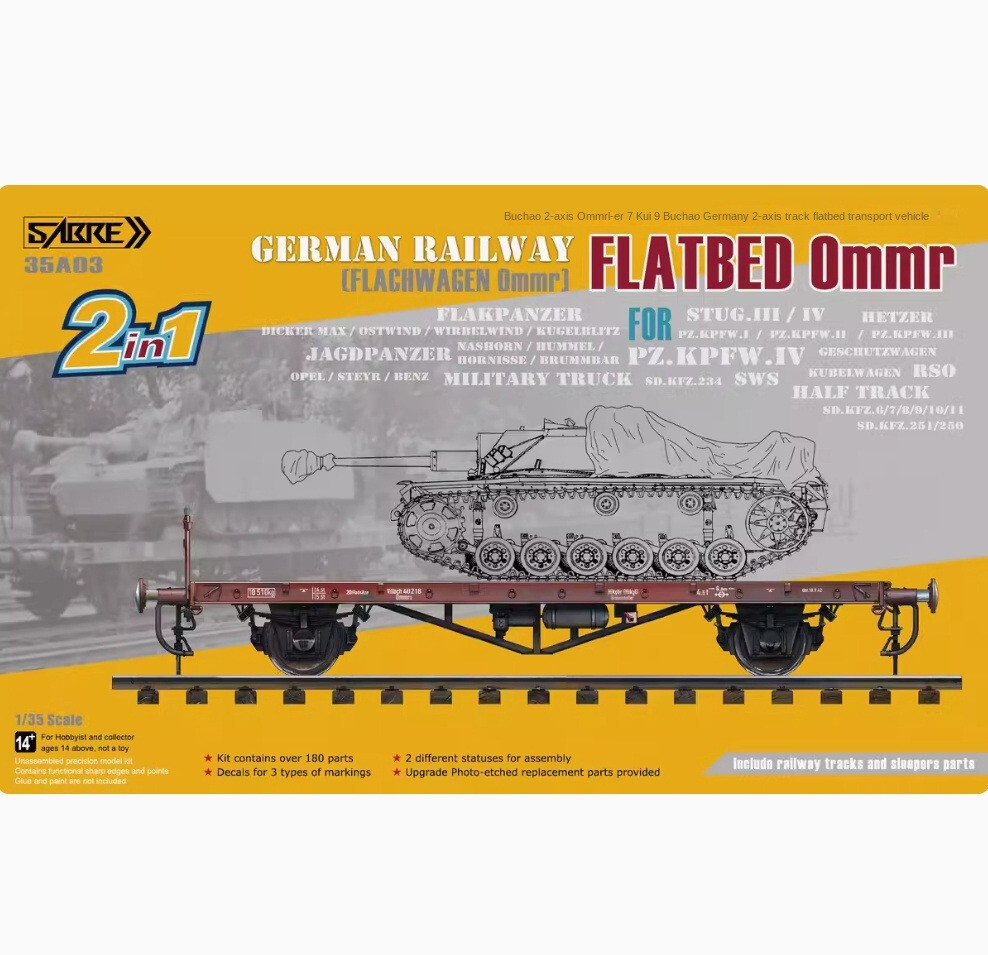 SABRE 35A03 1/35 Germany Ommr two-axle 4-wheel track flatbed truck