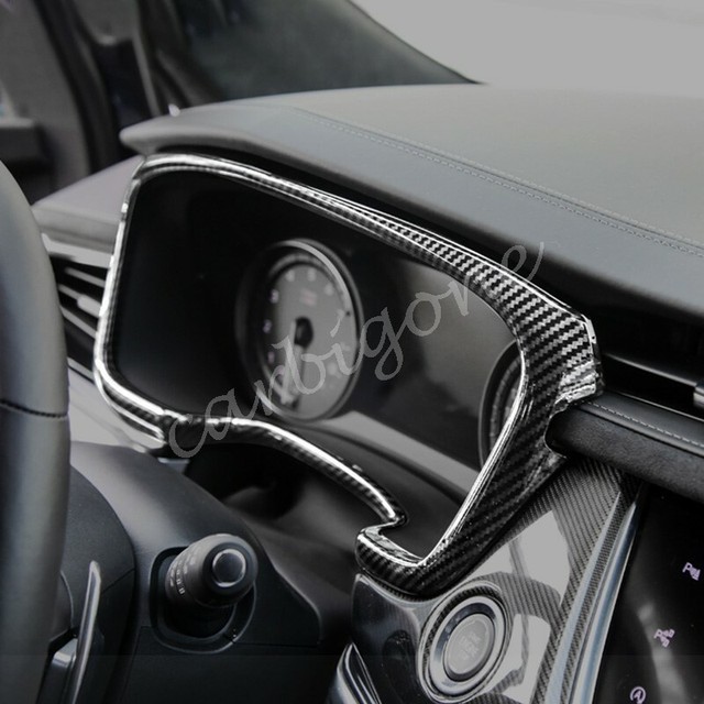 Carbon Fiber Dashboard Cover Ring Trims For Cadillac XT6 20202021
