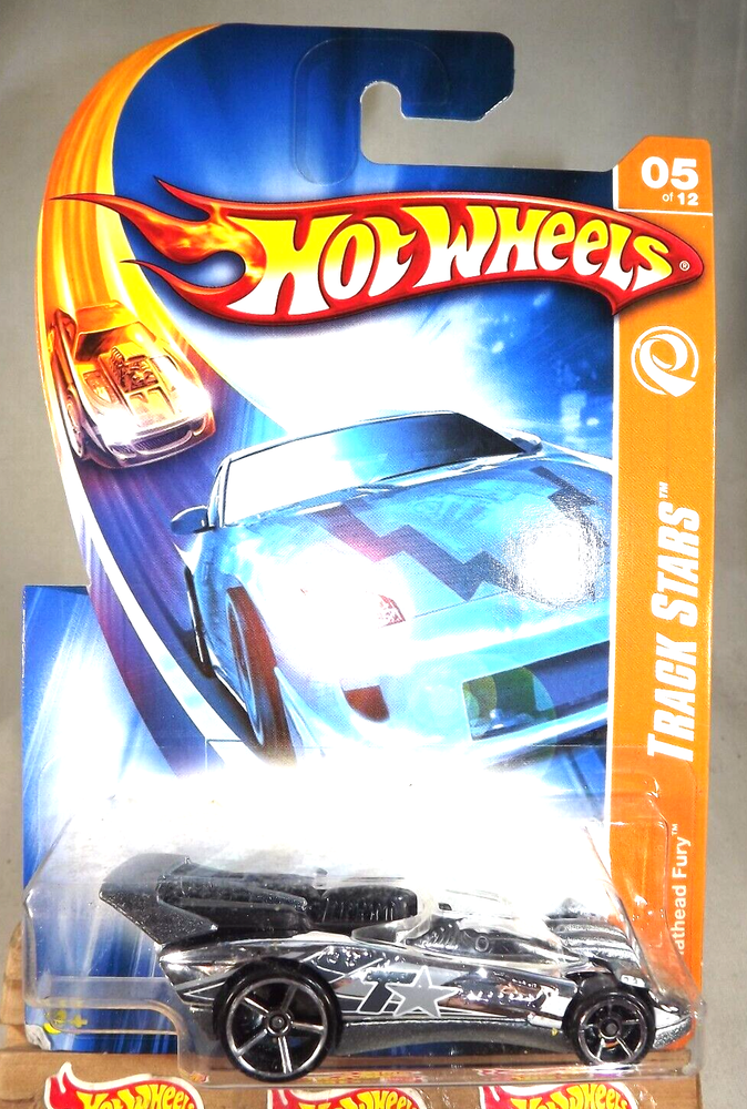 2007 Hot Wheels #113 Track Stars 5/12 FLATHEAD FURY Chrome Variant w/OH5 Spoke