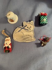Cat Christmas Ornaments Lot 5