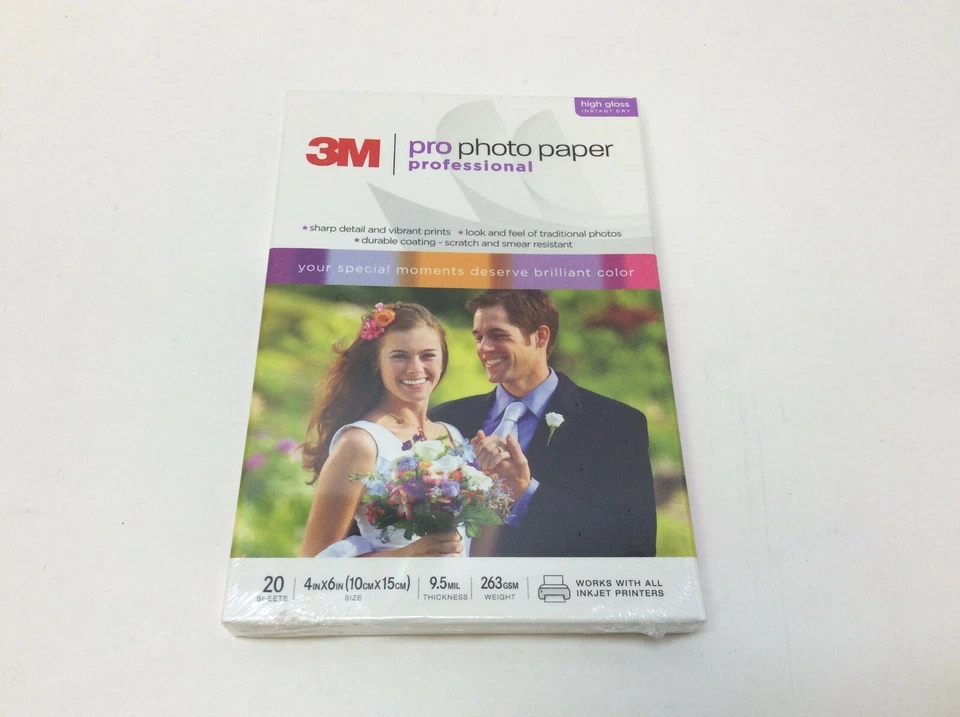 3M Professional Photo Paper 4"x6" 20 Sheets 8 Packs (160 Sheets), Free Shipping - Image 2 of 3